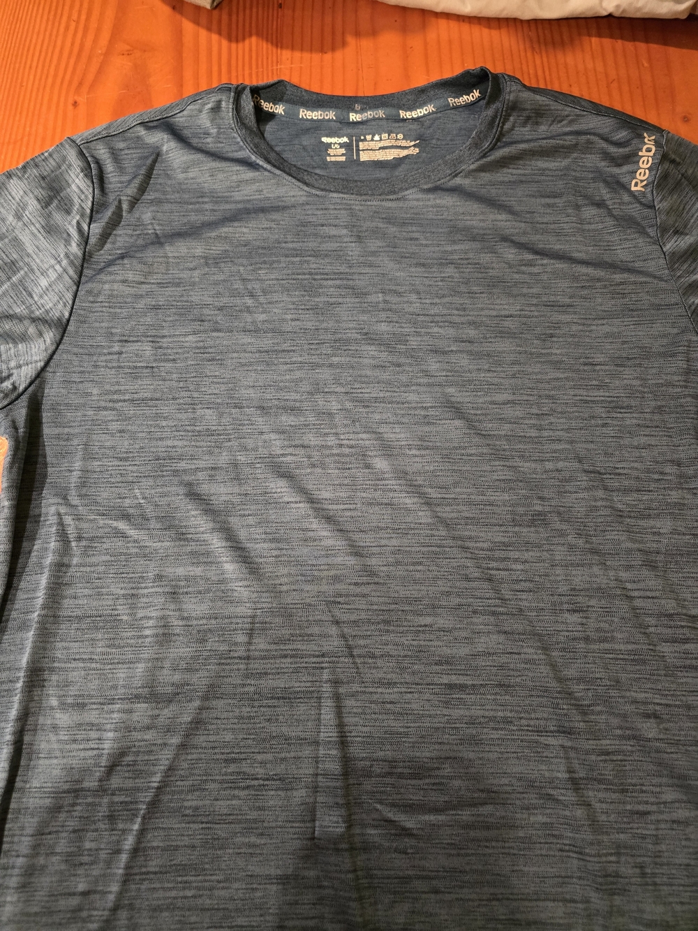 Reebok Men's Heathered Navy Long Sleeve Performance Tee